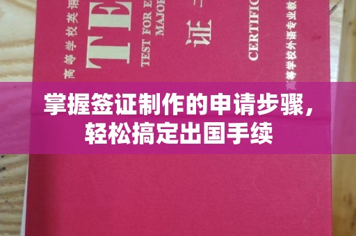 青原掌握签证制作的申请步骤，轻松搞定出国手续